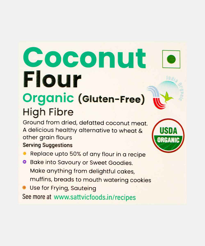 SATTVIC FOODS ORGANIC COCONUT FLOUR 250 GM