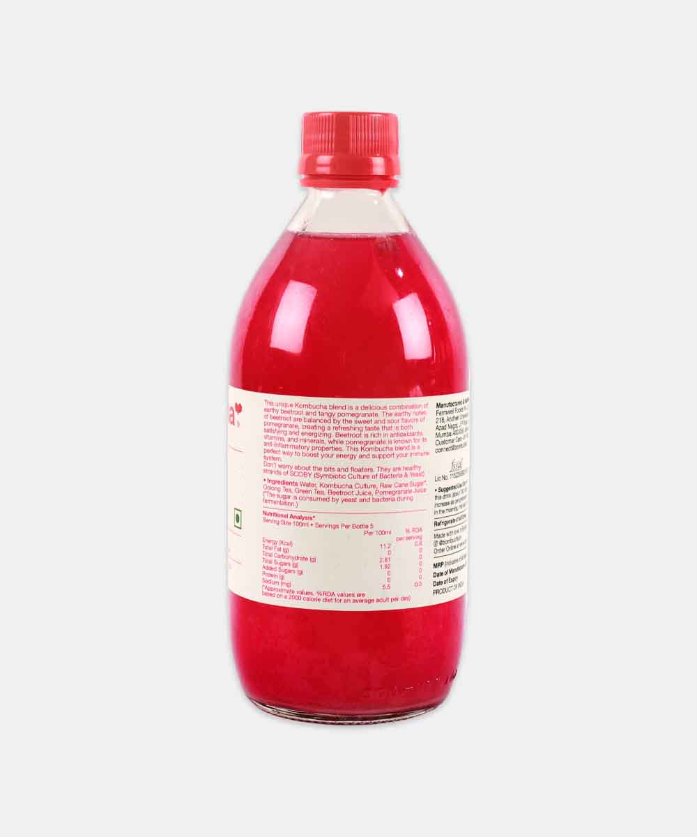 Bombucha Beet Pomegranate Detox Tea 500 Ml