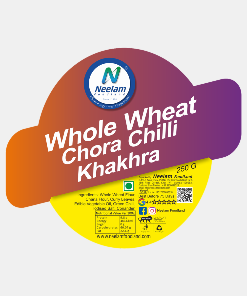 Whole Wheat Chora Chilli Khakhra 250 Gm