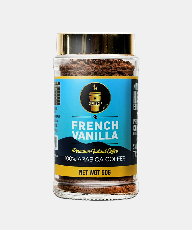 COFFEE CUP INDIA FRENCH VANILLA INSTANT COFFEE 50 GM