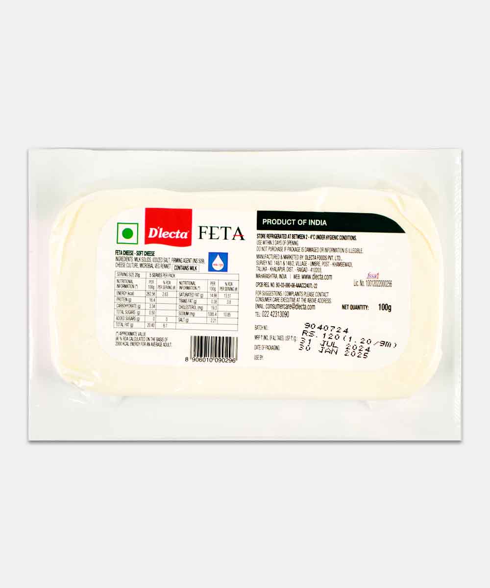 Dlecta Natural Feta Salad Cheese 100 Gm