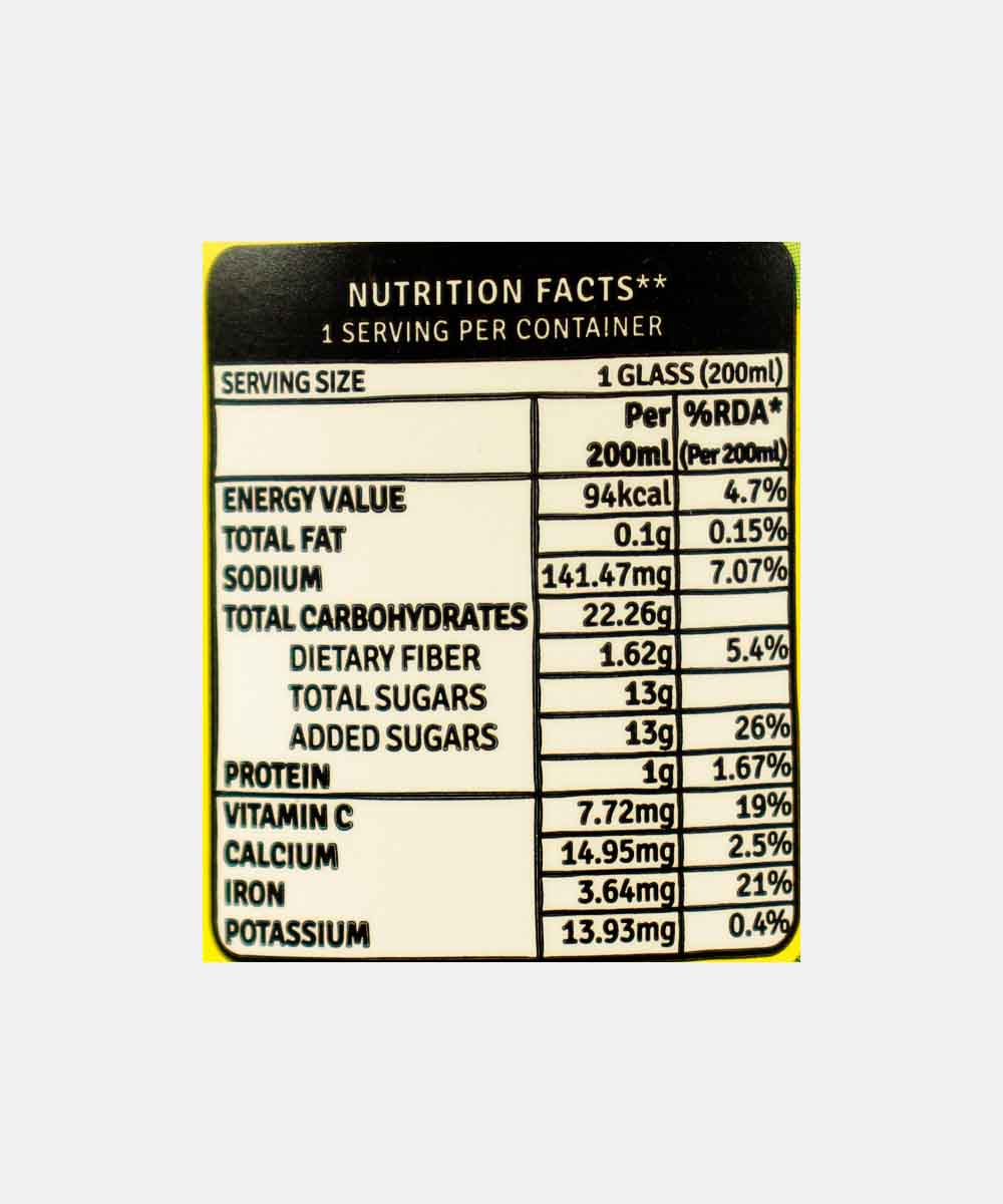 Raw Classic Lemon Juice 200 Ml