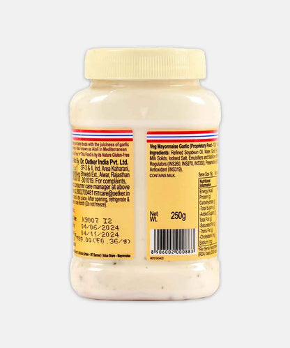 Funfoods Garlic Mayonnaise Eggless 250 Gm