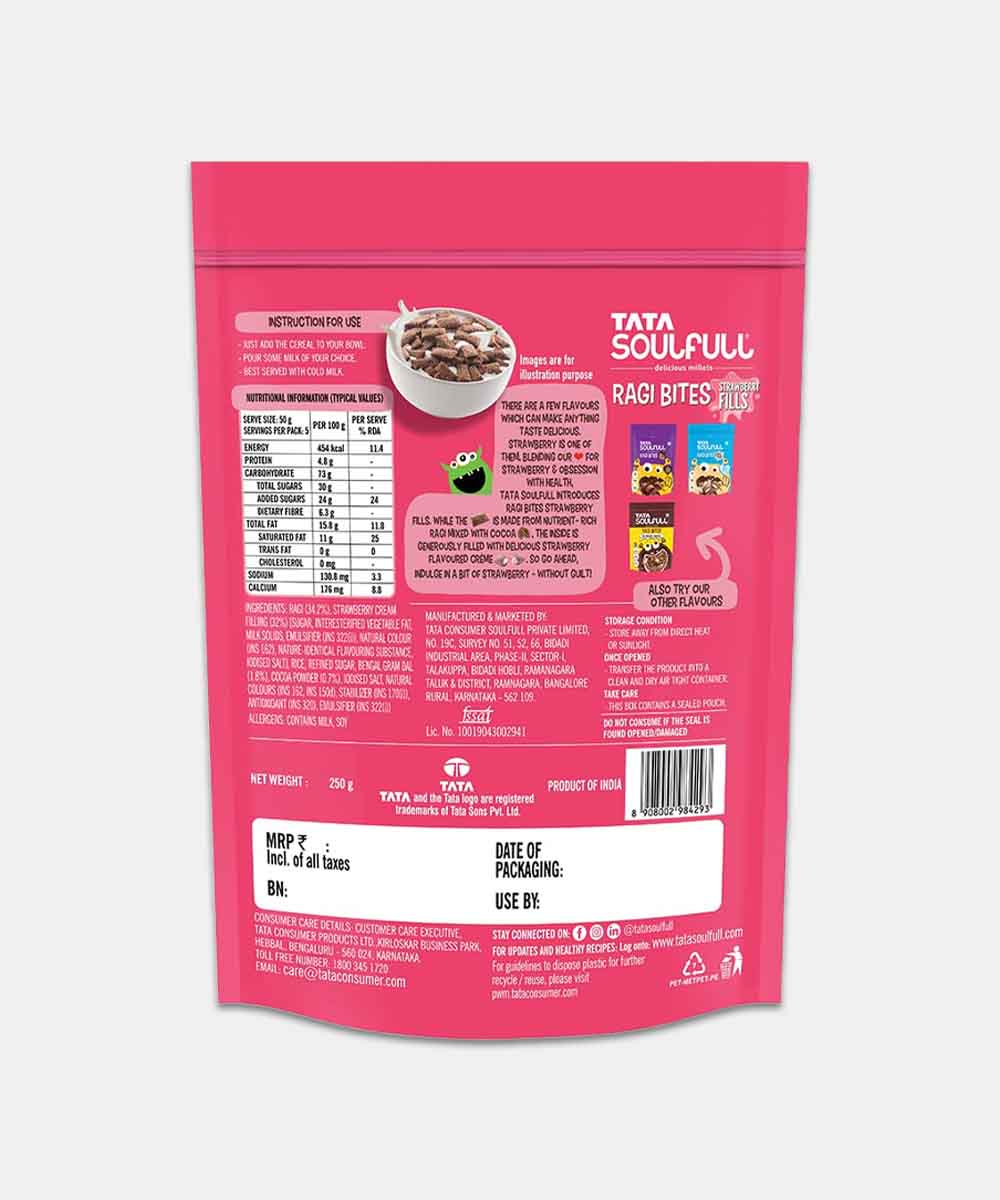 Soul Full Strawberry Fills Ragi Bites 250 Gm
