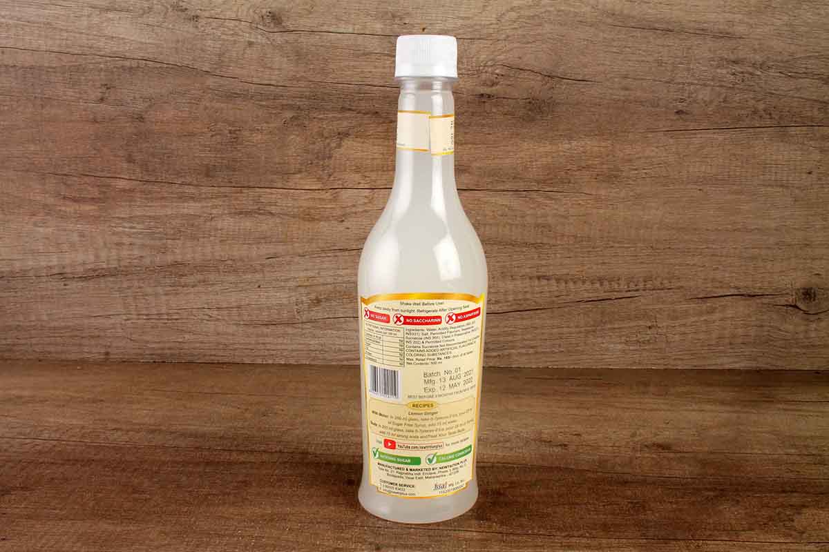 Newtrition Lemon Ginger Sugar Free Syrup 500 Ml