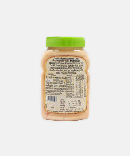 Funfood Sandwich Spread Veg Cucumber & Carrot Eggless 250 Gm