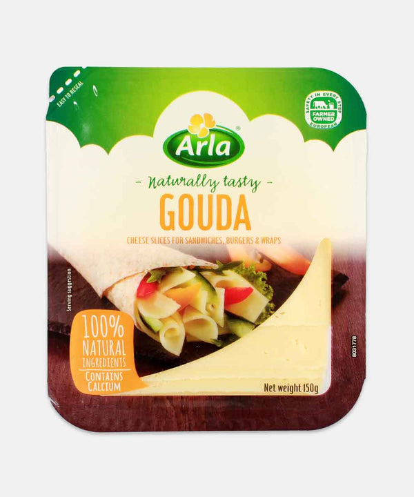 ARLA GOUDA CHEESE SLICES 150 GM
