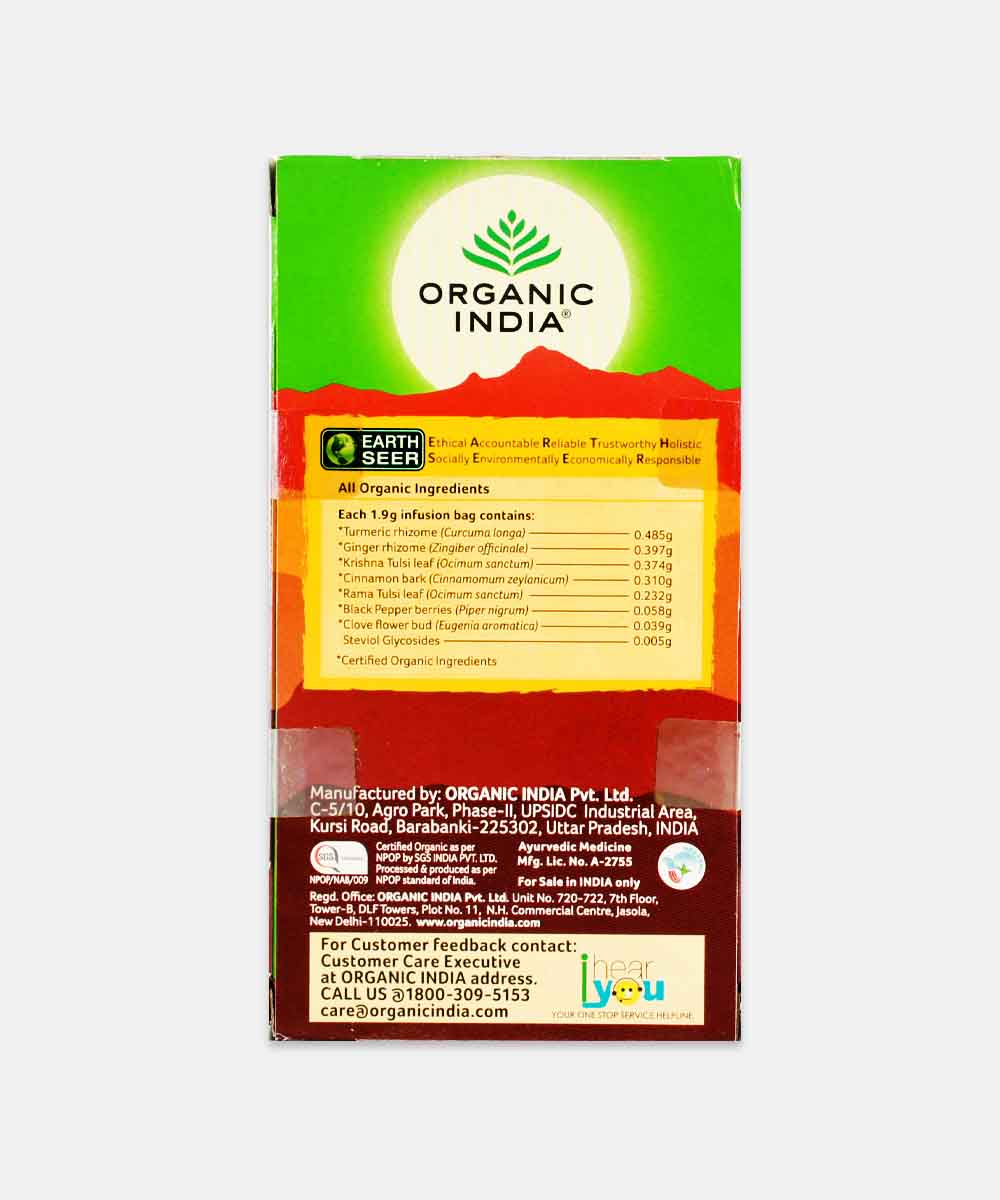 Organic India Tulsi Ginger Turmeric Tea 25 Bag