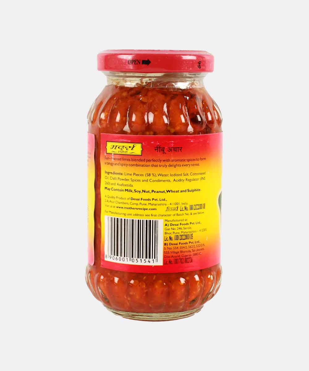 Mothers Lime Pickle 400Gm