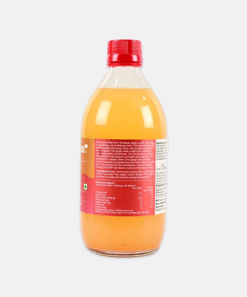 BOMBUCHA APPLE CARROT GINGER TEA 500 ML