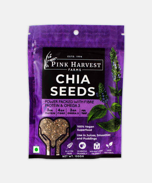Pink Harvest Chia Seeds 100 Gm