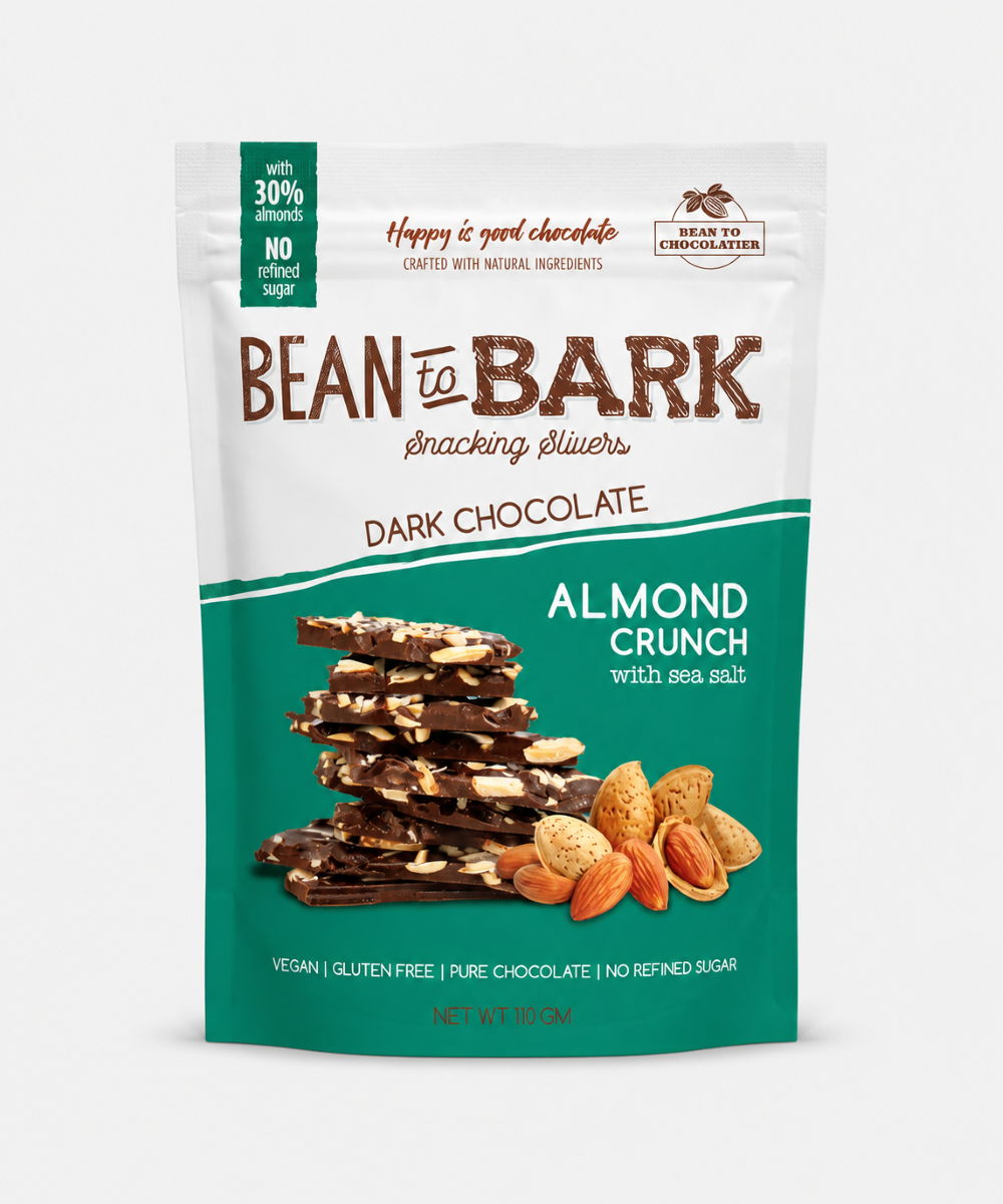Bean To Bark Almond Crunch With Sea Salt Dark Chocolate 110 Gm