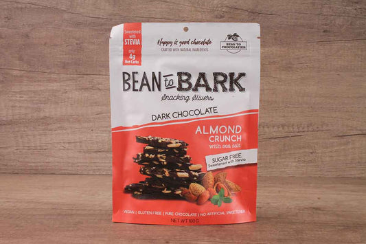 Bean To Bark Almond Crunch With Sea Salt Sugar Free Dark Chocolate 100 Gm