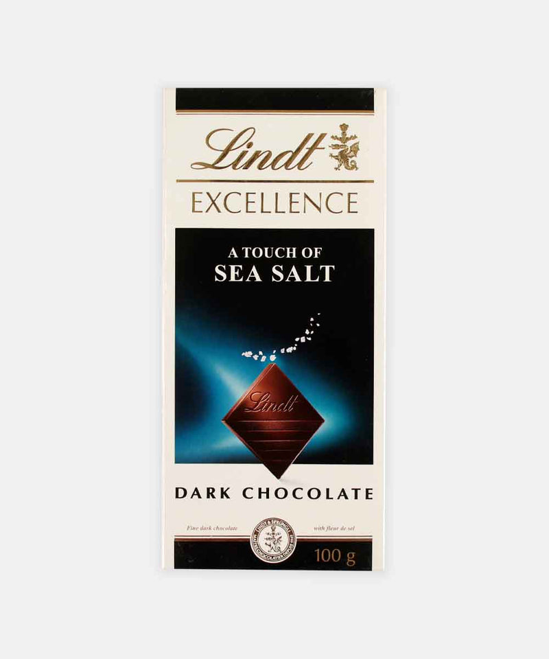 LINDT SEA SALT DARK CHOCOLATE 100