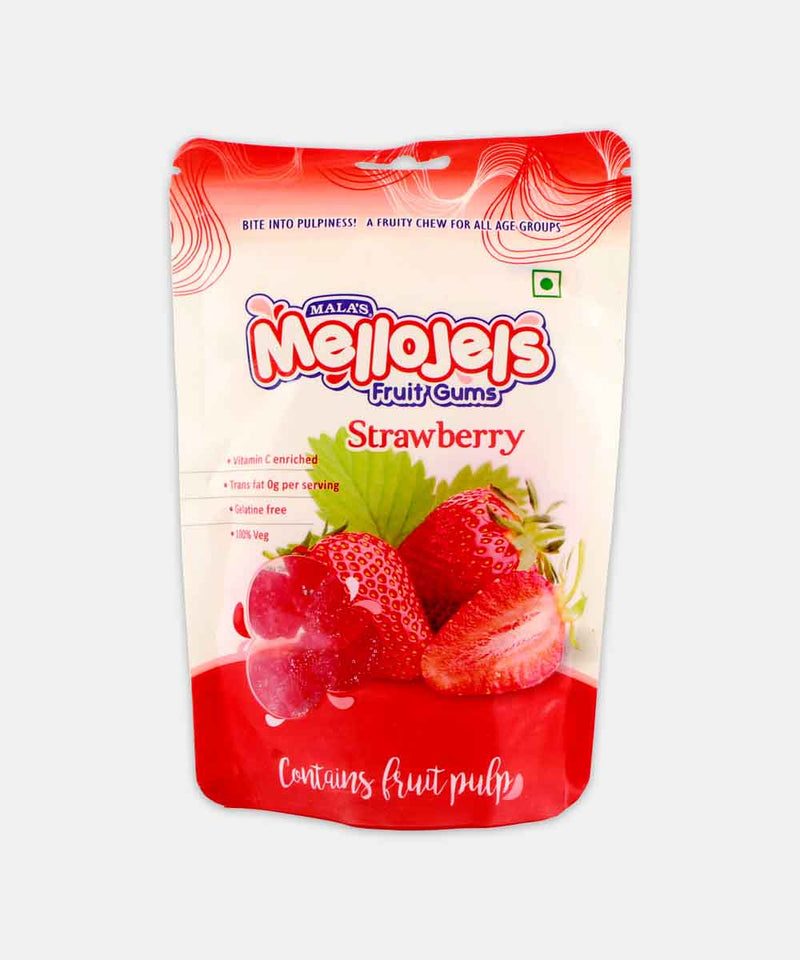 MALAS MELLOJELS STRAWBERRY FRUIT GUMS 150 GM