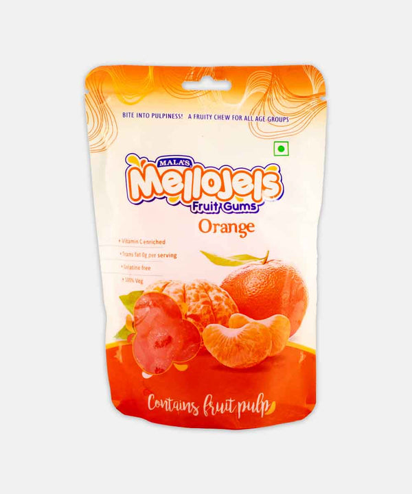 MALAS MELLOJELS ORANGE FRUIT GUMS 150 GM