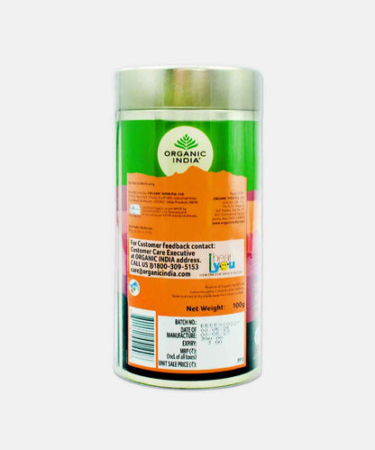 Organic India Tulsi Ginger Tea Tin 100 Gm