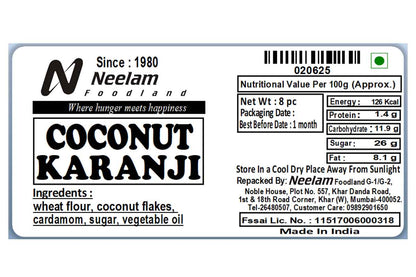 Coconut Karanji – 7 pcs ( Wet Coconut Filling )
