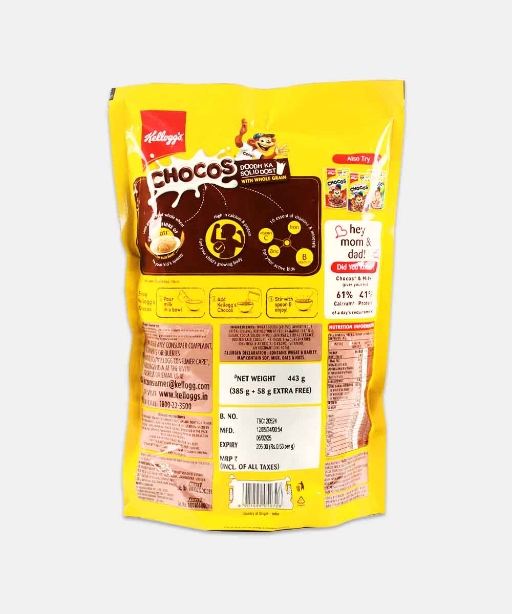 Kelloggs Chocos Pouch 385 Gm