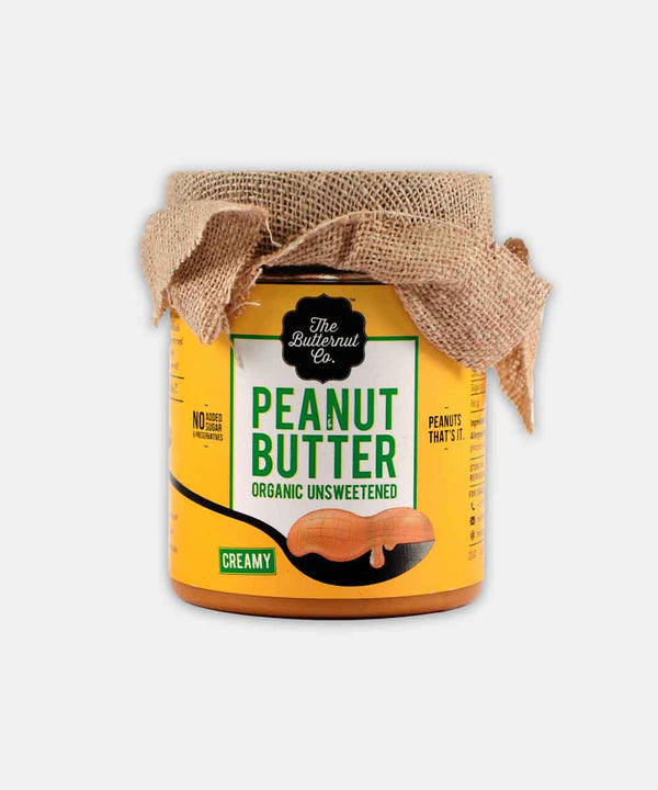 THE BUTTERNUT CO. PEANUT BUTTER ORGANIC UNSWEETENED CREAMY 200 GM