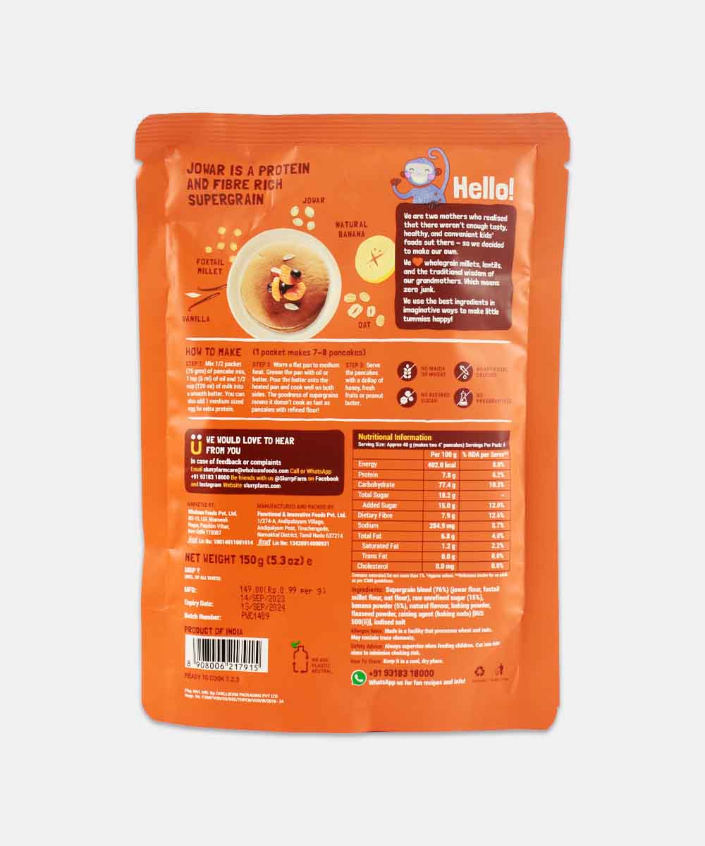 Slurrp Farm Millet Pancake Mix Classic 150 Gm