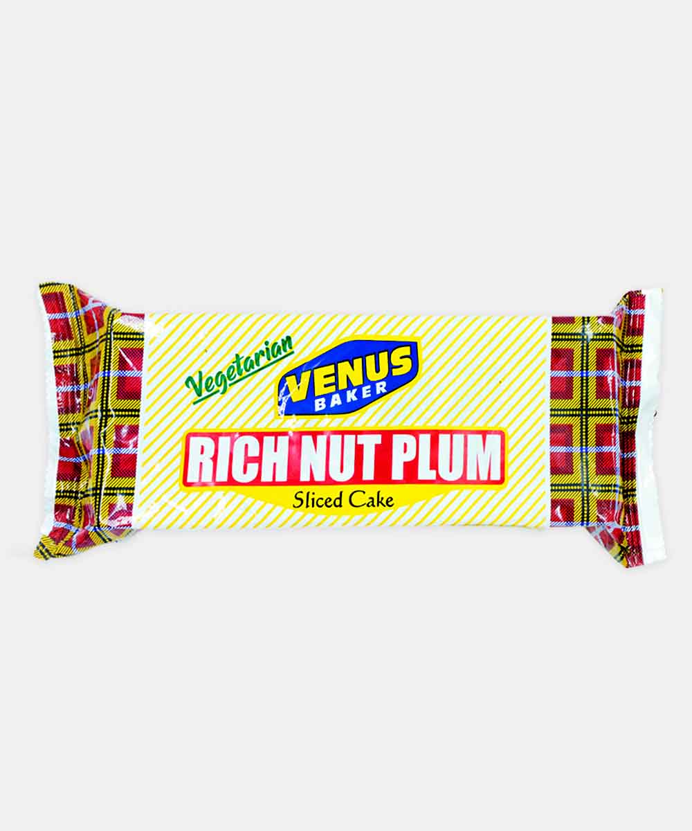 Venus Bekar Vegetarian Rich Nut Plum Sliced Cake 200 Gm