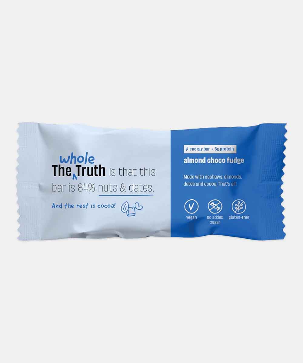 The Whole Truth Almond Choco Fudge Bar 40 Gm