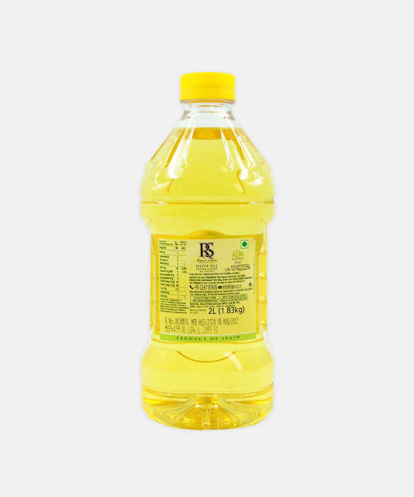 Rs Extra Light Olive Oil 2 Ltr