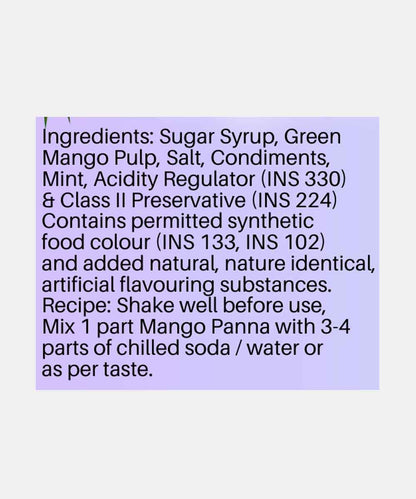 Home Made Mango Panna Squash 750 Ml