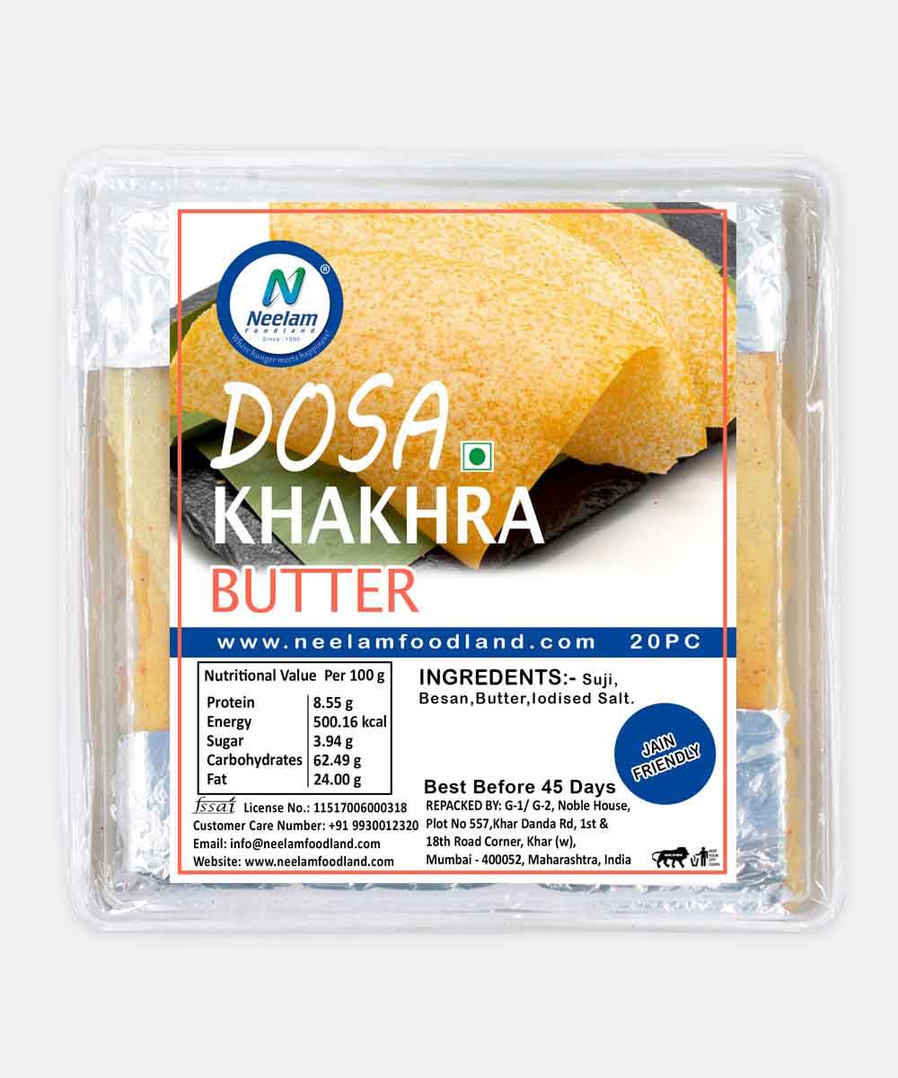 Dosa Khakhra Butter 20 Pc