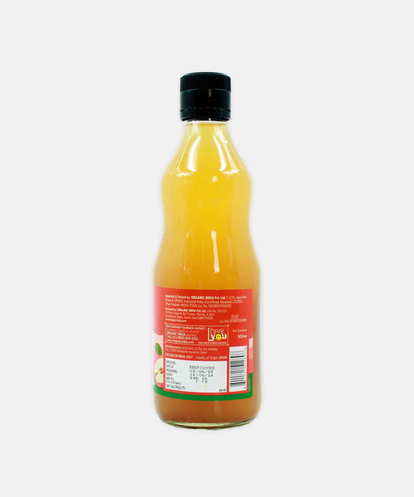 Organic India Apple Cider Vinegar 500 Ml