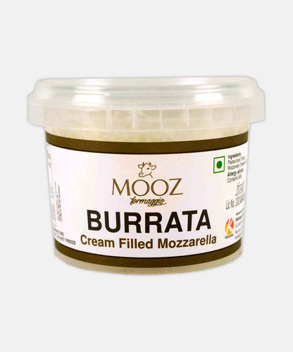 Mooz Burrata Cream Filled Mozzarella Cheese 120 Gm