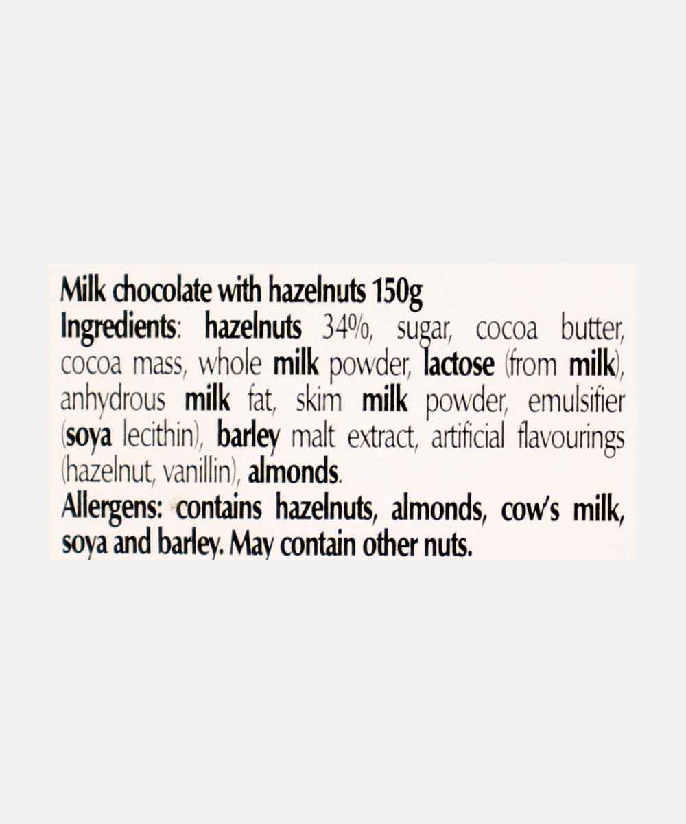 Lindt 34% Hazelnut Milk Chocolate 150 Gm