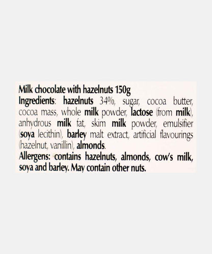 Lindt 34% Hazelnut Milk Chocolate 150 Gm