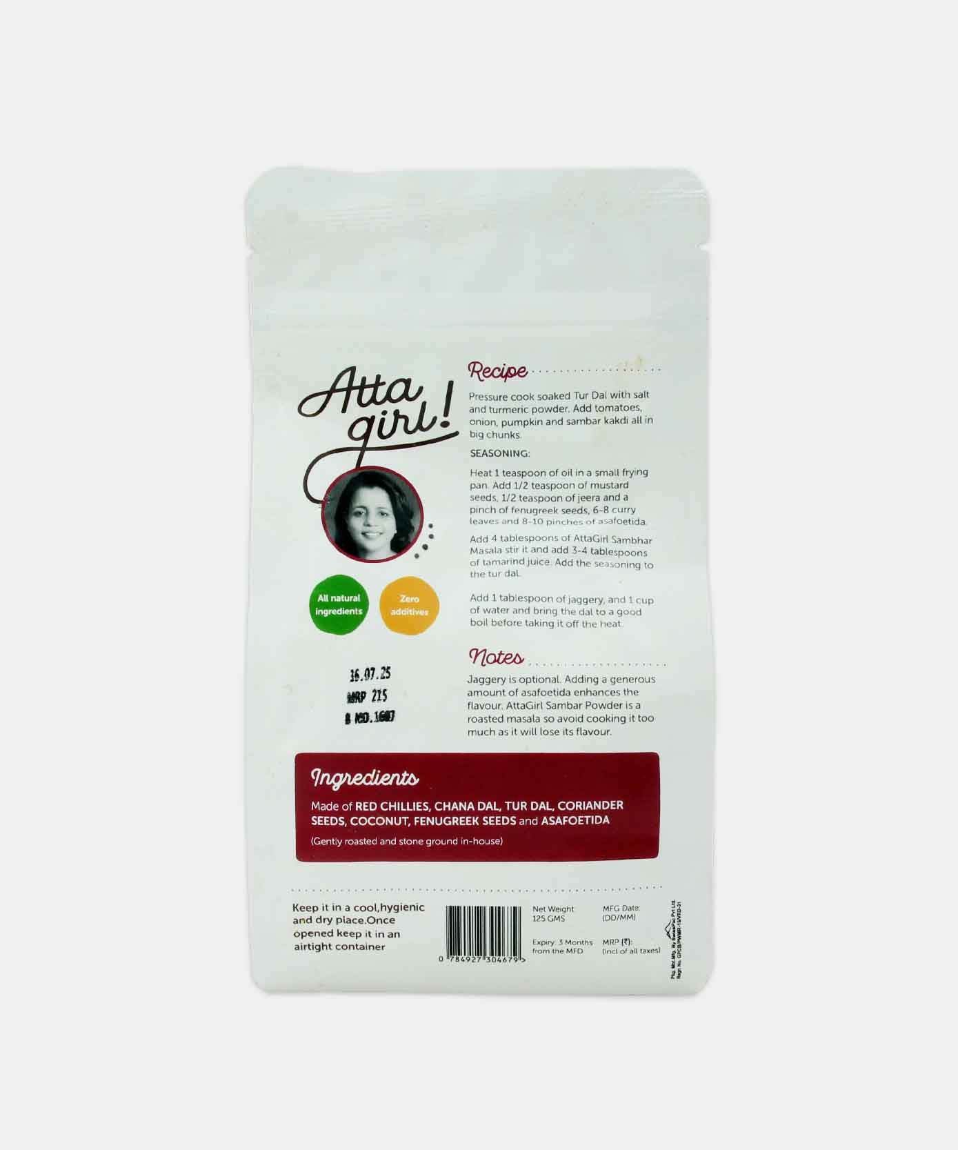 Attagirl Sambhar Powder 125 Gm
