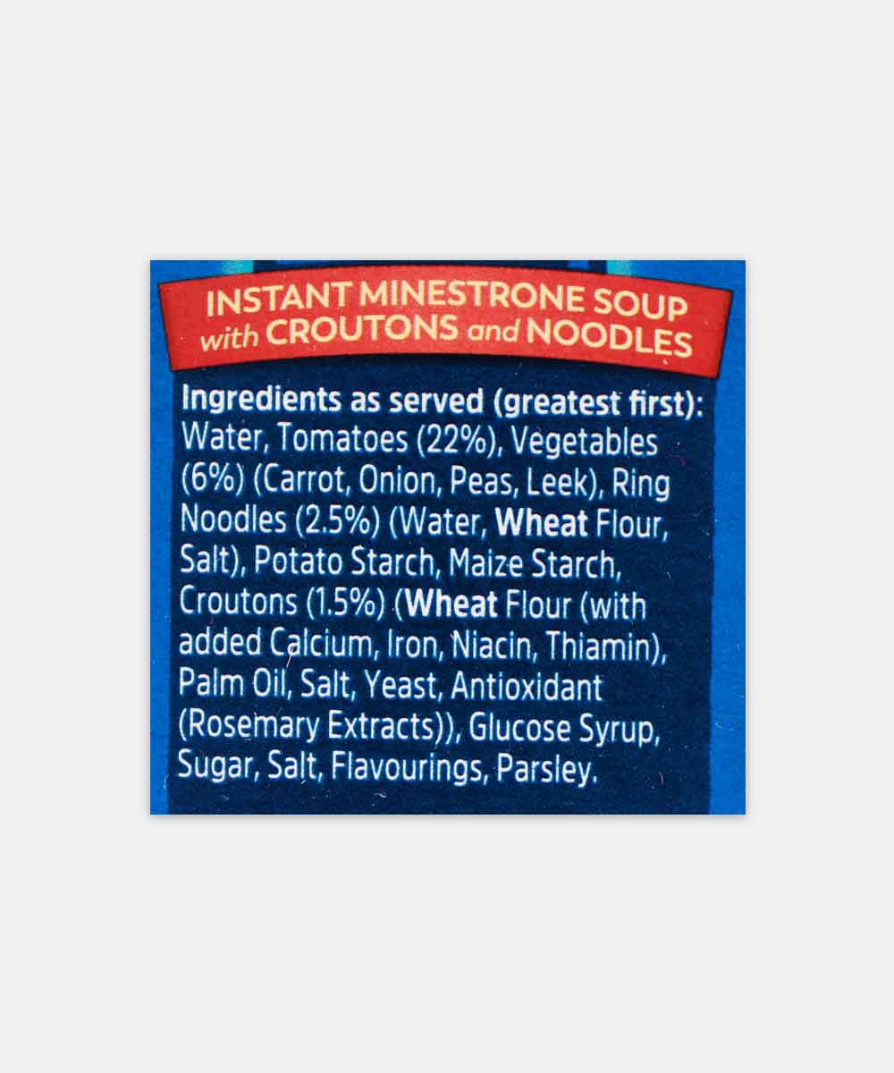 Batchelors Minestrone With Croutons Cupa Soup 94 Gm