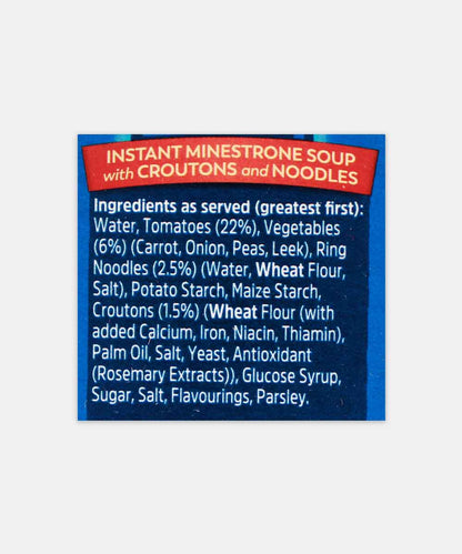 Batchelors Minestrone With Croutons Cupa Soup 94 Gm