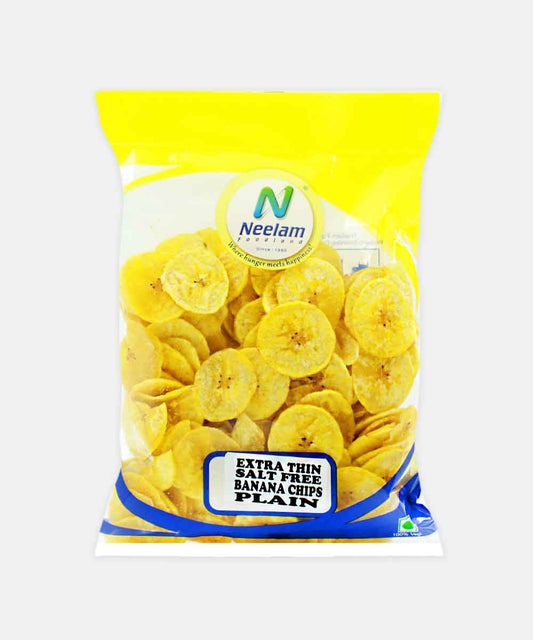 Extra Thin Salt Free Banana Chips Plain 200 Gm
