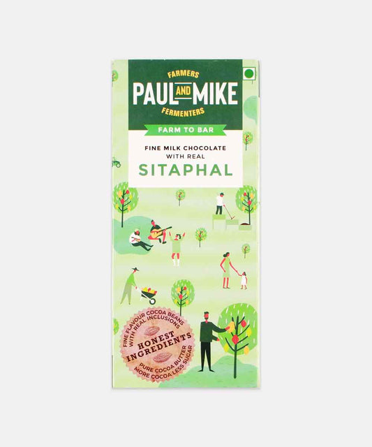 Paul And Mike 41% Fine Milk Chocolate With Sitaphal 68 Gm