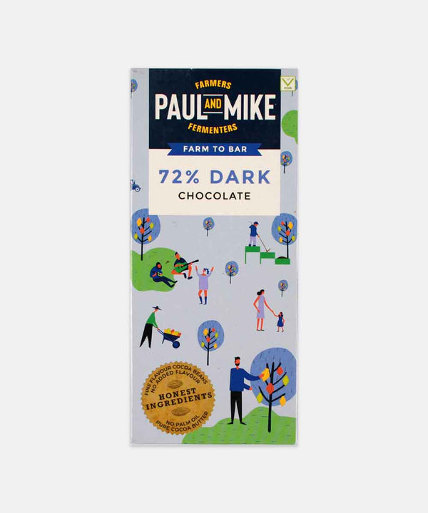 PAUL AND MIKE 72% DARK VEGAN CHOCOLATE 68