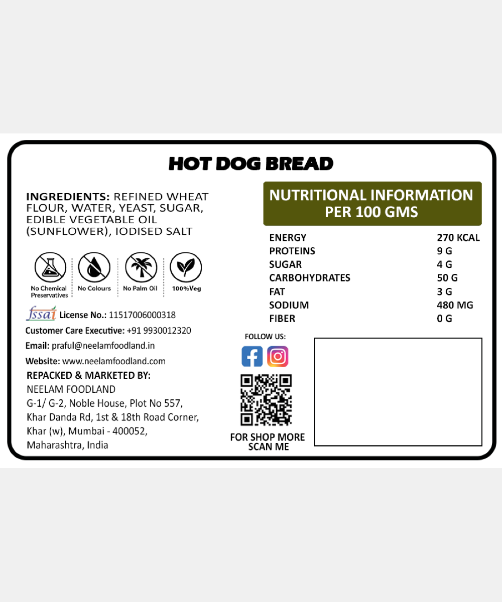 Hot Dog bread 4 Pc
