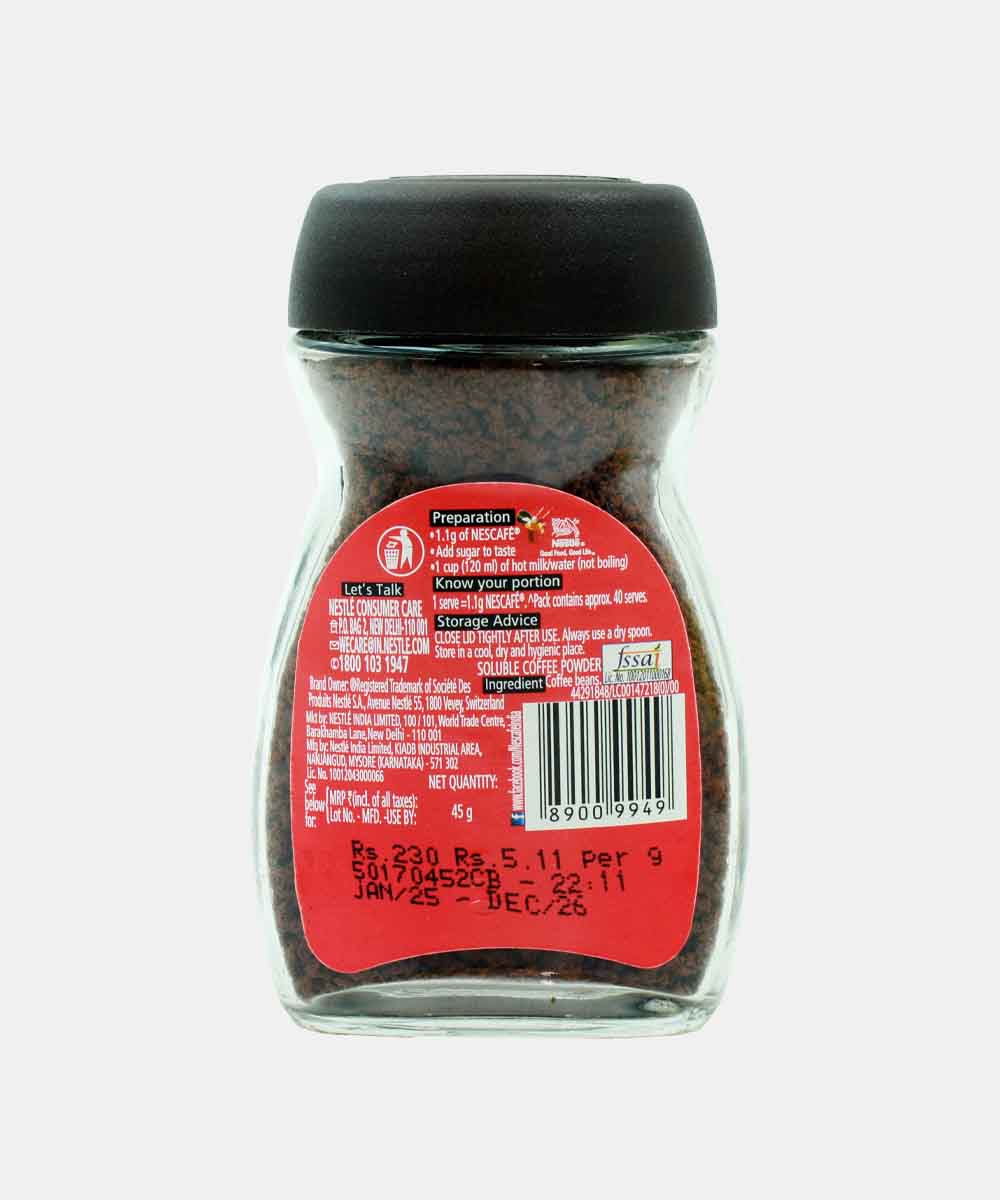 Nescafe Classic Coffee Bottle 45 Gm