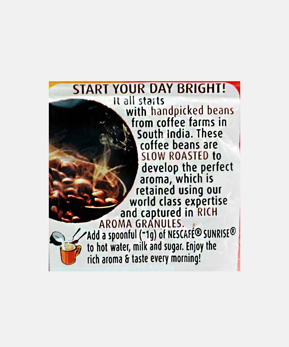 Nescafe Sunrise Premium Coffee Rich Aroma 50 Gm