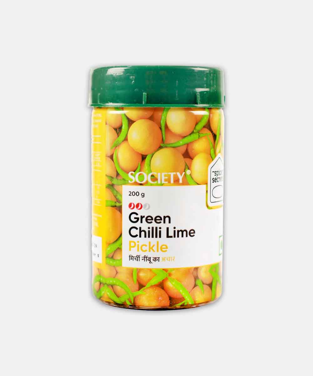 Society Green Chilli Lime Pickle 200 Gm - Neelam Foodland Mumbai