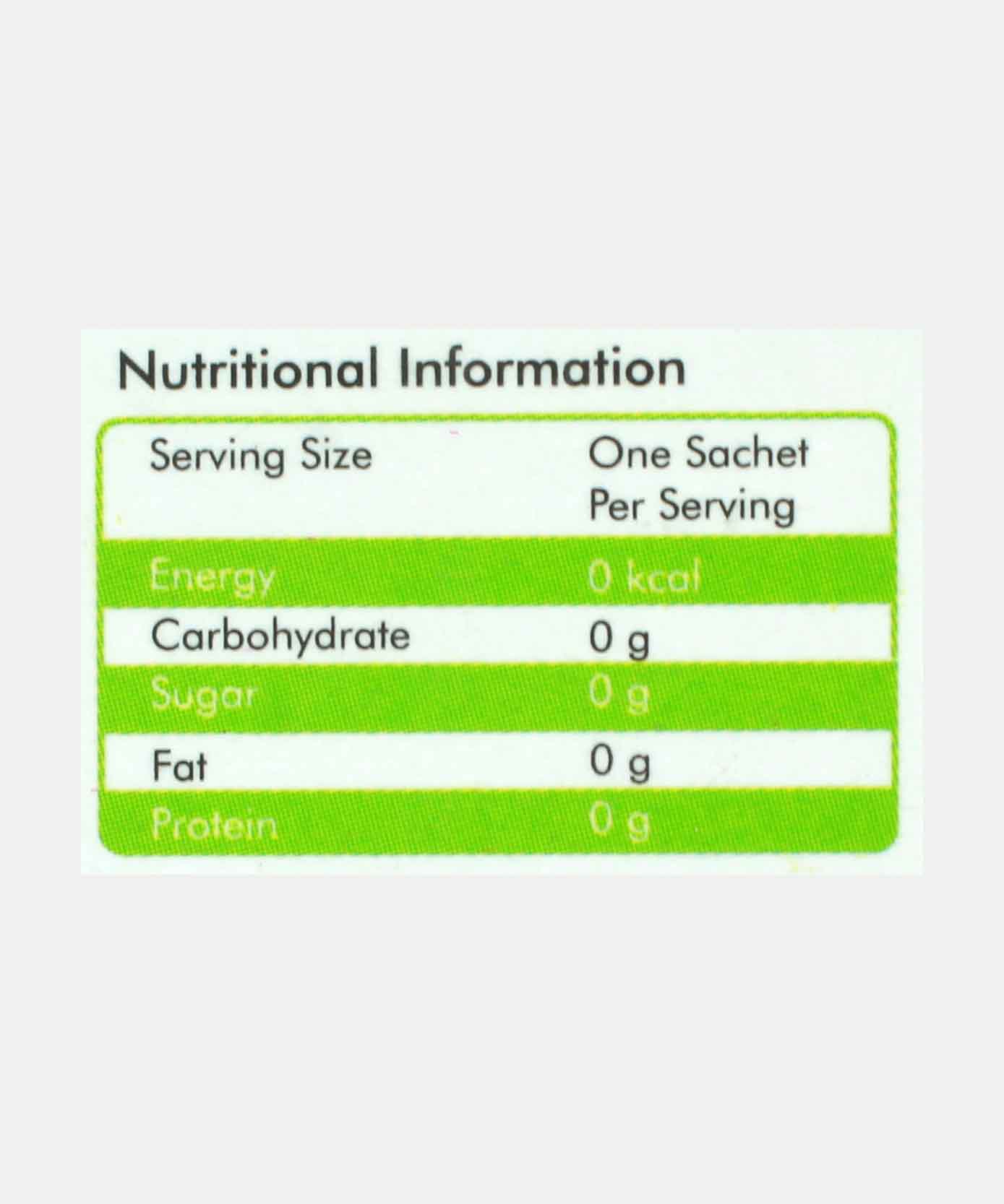 Zevic Stevia Suger Free Zero Calories Powder 50 Sachets