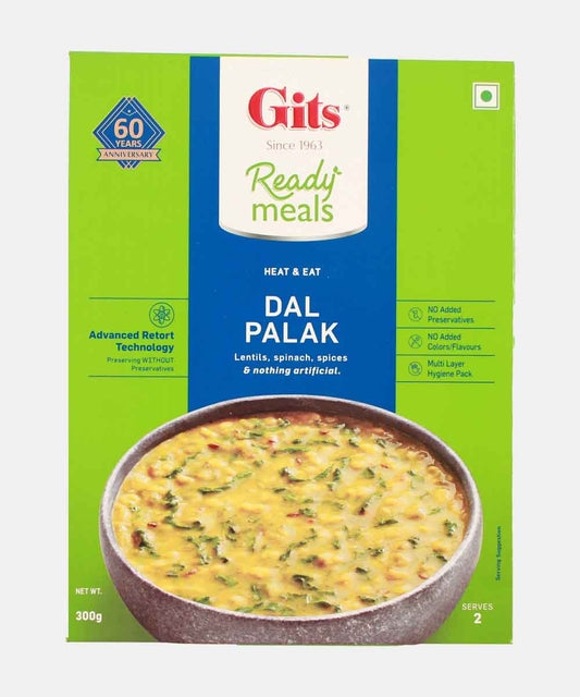 Gits Dal Palak Ready Meals 300 Gm