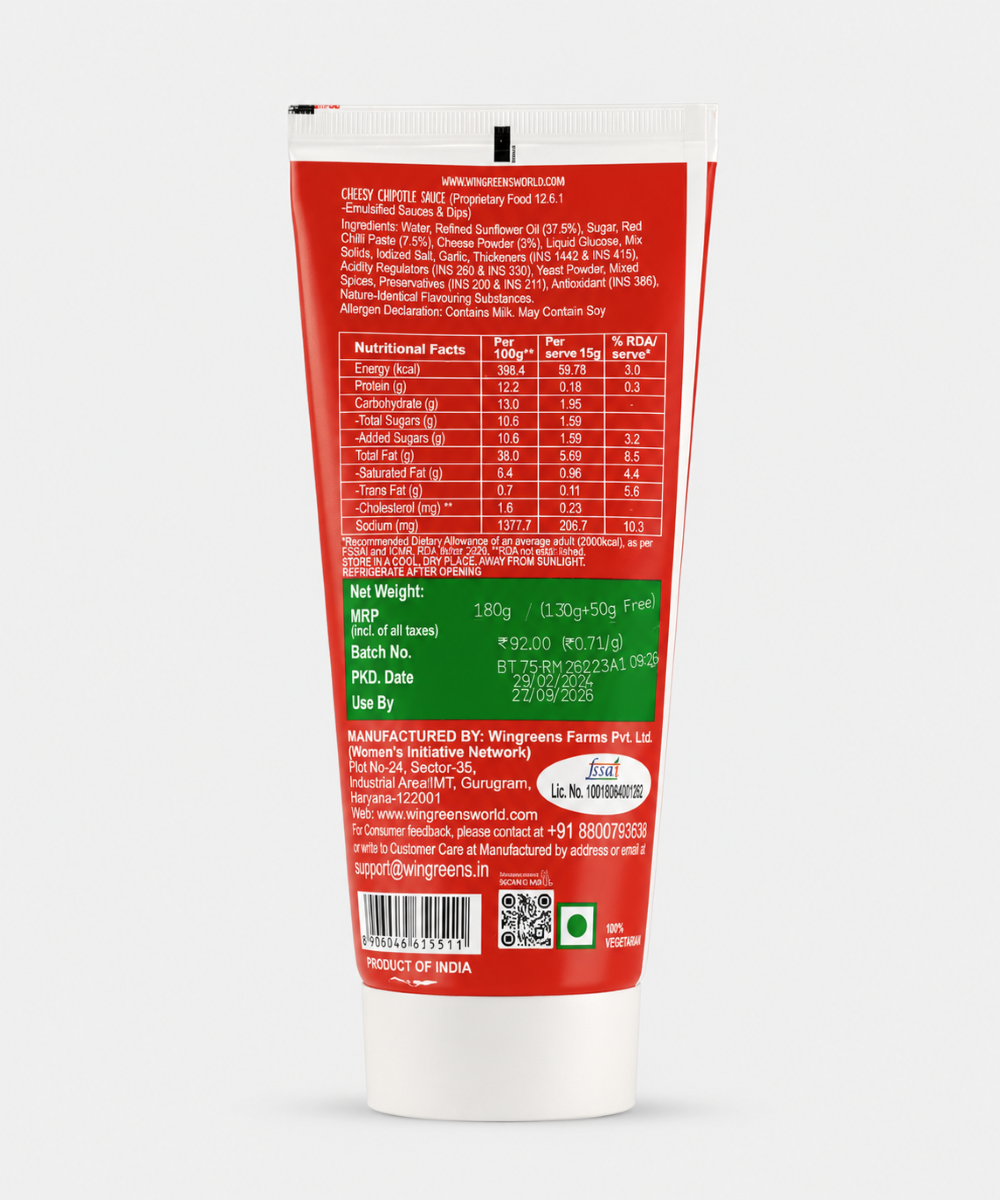 Wingreens Cheesy Chipotle Sauce 180 Gm