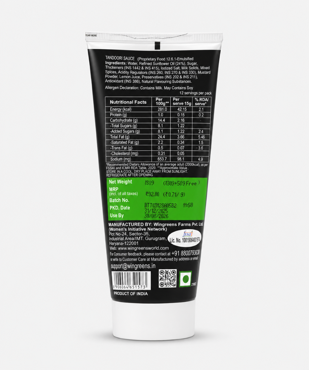 Wingreens Tandoori Sauce 180 Gm