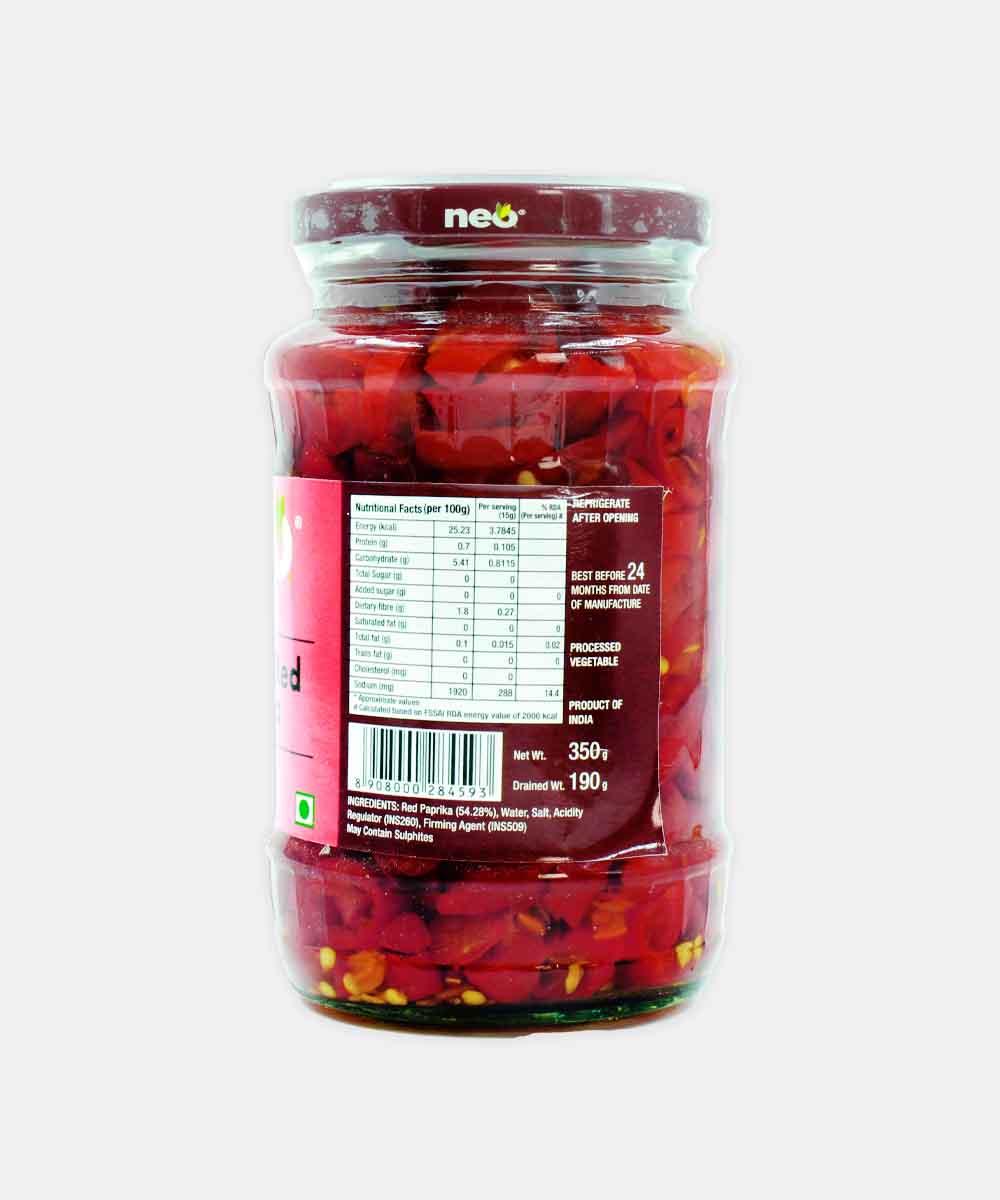 Neo Foods Sliced Red Paprika 350 Gm