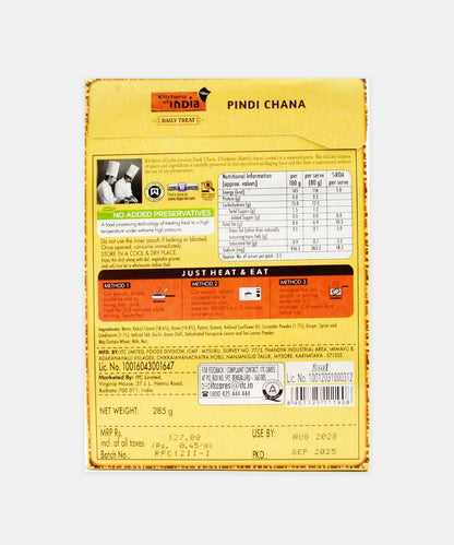 Kitchens Of India Pindi Chana Heat & Eat 285 Gm